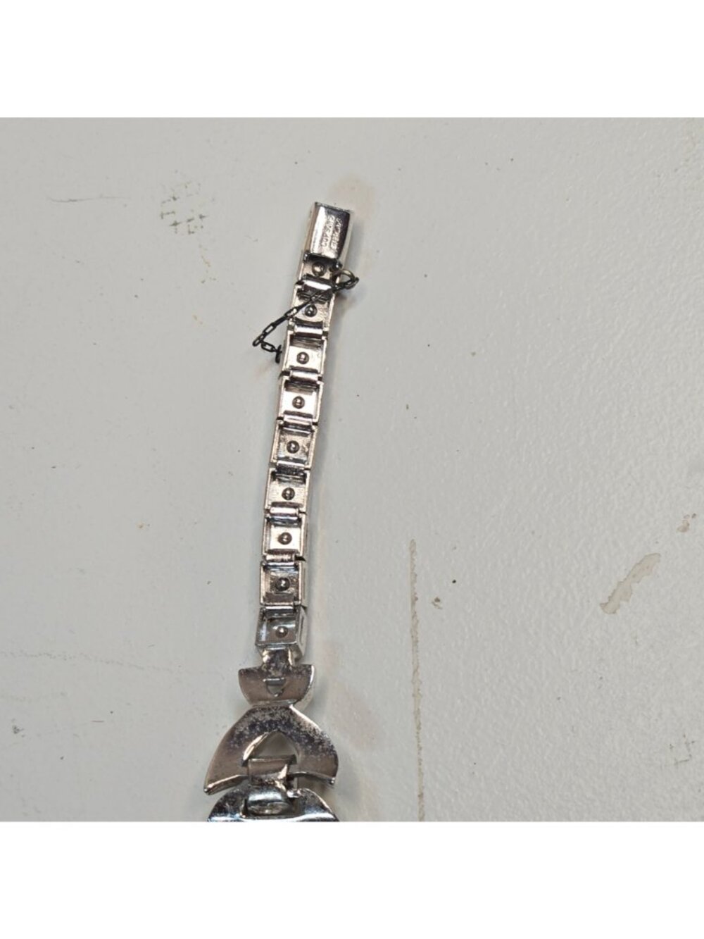 Vintage Dorson's Sterling Silver Rhinestone Bracelet 1930s Art Deco Jewelry READ - Picture 15 of 16